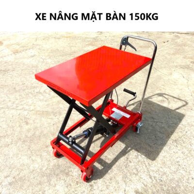 Xe nâng mặt bàn 150kg - Bàn nâng dùng tay siêu nhỏ cao 7 tấc dùng để nâng khuôn, xe nâng cây cảnh giá rẻ tại TPHCM, Bình Dương, Đồng Nai