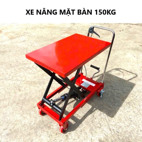 Xe nâng mặt bàn 150kg - Bàn nâng dùng tay siêu nhỏ cao 7 tấc dùng để nâng khuôn, xe nâng cây cảnh giá rẻ tại TPHCM, Bình Dương, Đồng Nai