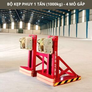 Bộ kẹp phuy 1 tấn 1000kg 4 mỏ Hưng Việt dùng cho cả thùng phi sắt và nhựa giá rẻ tại Tp.HCM, Bình Dương, Đồng Nai