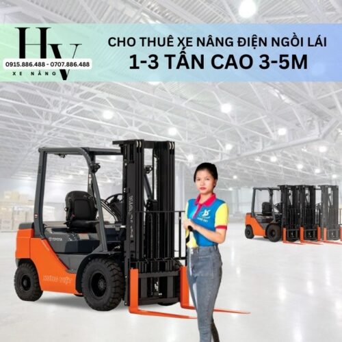 Dịch vụ thuê xe nâng điện ngồi lái 1-3 tấn giá rẻ - chuyên nghiệp tại Hưng Việt với dịch vụ nhanh chóng - uy tín khu vực TPHCM, Bình Dương, Đồng Nai