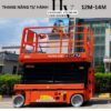 Xe nâng người 12m-14m GTJZ12 tự hành giá rẻ dùng bình ắc quy làm việc trên cao an toàn tại TPHCM, Bình Dương, Đồng Nai
