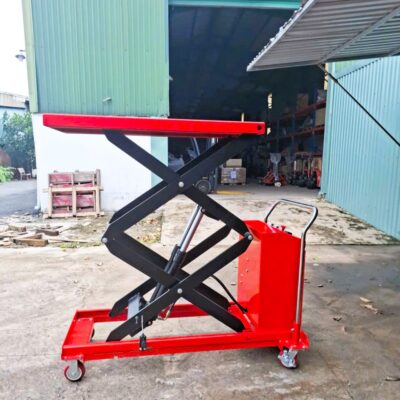 Bàn nâng điện 1 tấn (1000kg) cao 1m7 - Dùng bình ắc quy, có bánh xe di chuyển giá rẻ chuyên dùng nâng khuông, cây cảnh