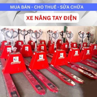 Xe Nâng Tay Điện Thấp - Pallet Mover Truck Kéo Pallet Chạy Điện