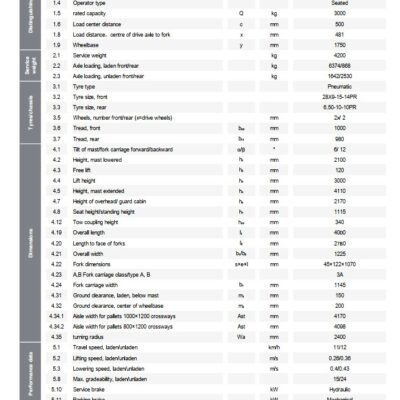 Xe nâng điện ngồi lái 3 tấn pin lithium